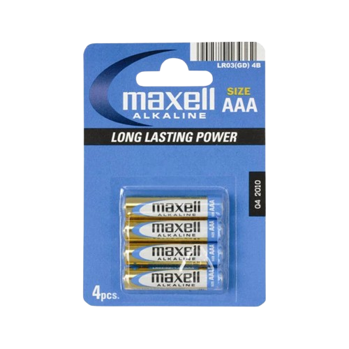 PILE ALKALINE MAXELL AAA/4PCS LR03(GD)4B